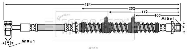 BORG & BECK Тормозной шланг BBH7596